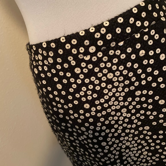 Etcetera A line black skirt with ribbon flare bottom and Sequins seize 8 - Picture 1 of 2